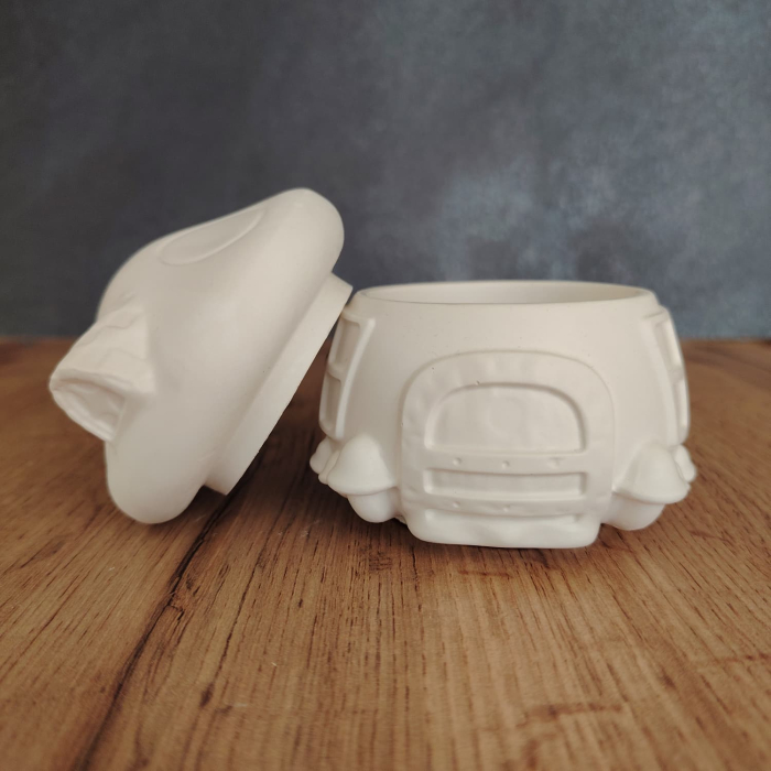 Decorațiune din ipsos Căsuța Ștrumfilor 3D, cu capac, 9x9cm [2]