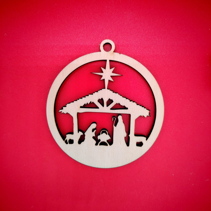 Decoratiune din lemn Glob M7 9x8cm [1]