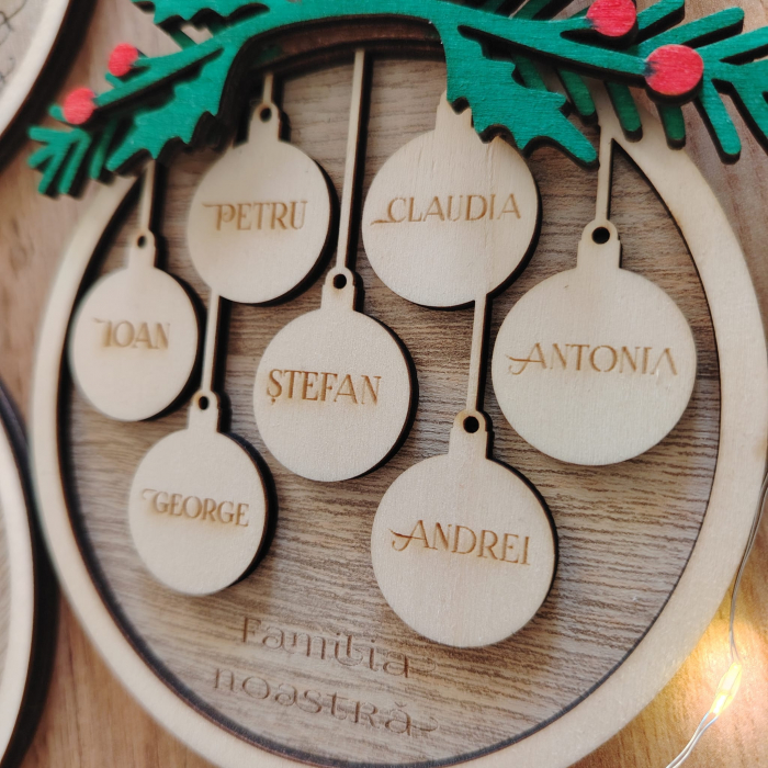 Decoratiune din MDF Glob personalizabila 11x15cm [5]