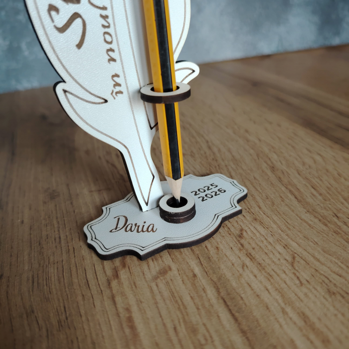 Decoratiune din mdf Suport Creion, personalizabil, 19x7cm [5]