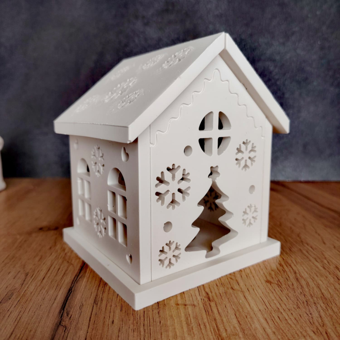 Decoratiune din praf ceramic Casuta Craciun, 7 piese, 11x14cm [1]