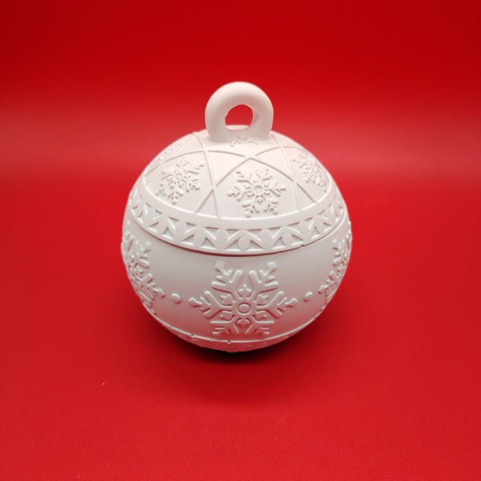 Decoratiune din praf ceramic Glob 3D, cu capac, 8.8x7cm [1]