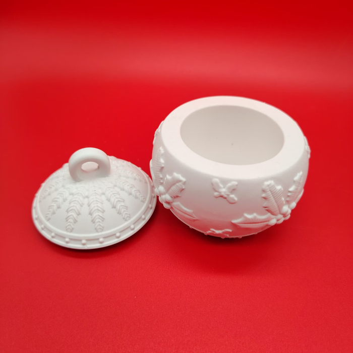Decoratiune din praf ceramic Glob 3D, cu capac, 8x7cm [2]