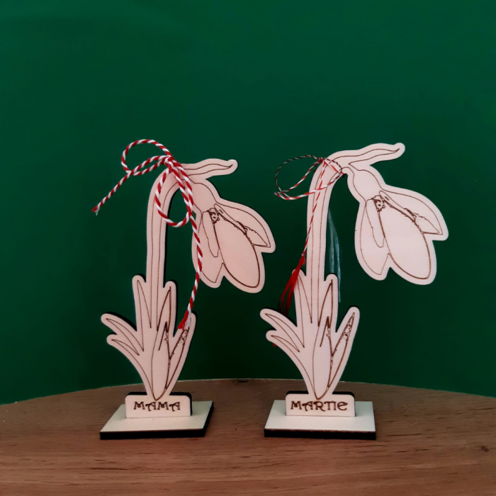 Decoratiune Ghiocel cu suport si snur 11.5x7cm [2]