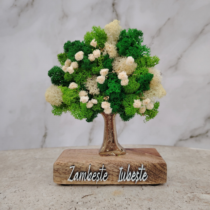 Decoratiune Pom cu licheni, personalizabil, 12x15cm [2]