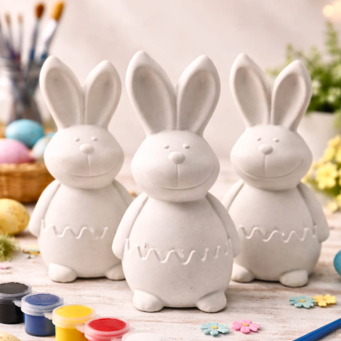 Figurina din ipsos Iepure 3D, Paste, 14x8.5cm [2]