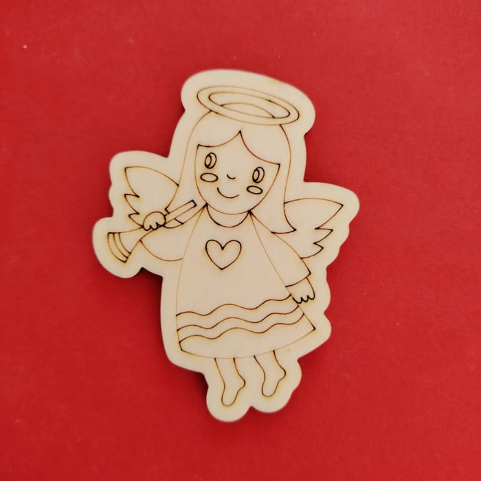 Figurina din lemn pentru pictat Inger 8x6cm [1]