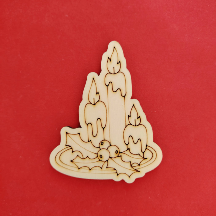 Figurina din lemn pentru pictat Lumanare 9x7cm [1]