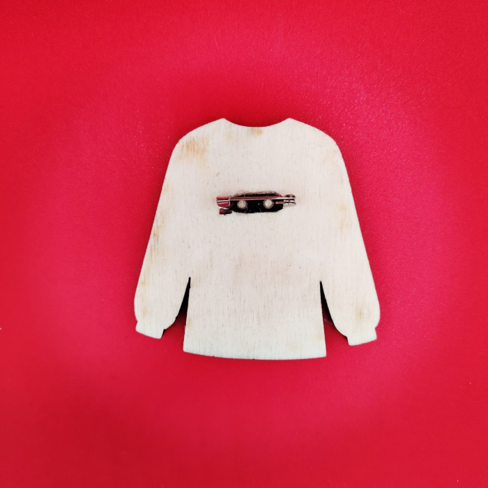 Ie din lemn pentru pictat, ecuson, personalizabila, 6.5x6.5cm [2]