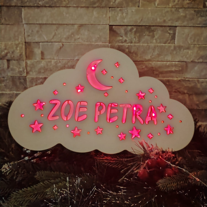 Lampa de veghe din lemn, cu leduri, 30x18cm [3]