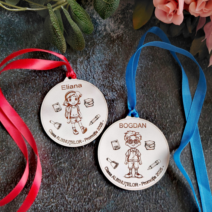 Medalii din mdf personalizabile, cu snur, D=7.2cm [1]
