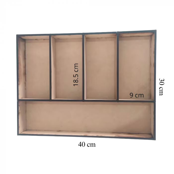 Organizator din lemn cu 5 compartimente 30x40x6cm [2]