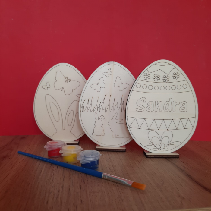 Oua din lemn pentru pictat 11.5x8.5cm [1]