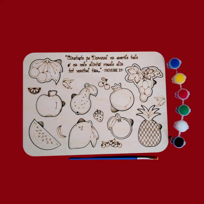 Puzzle din lemn Fructe 26x19cm [2]