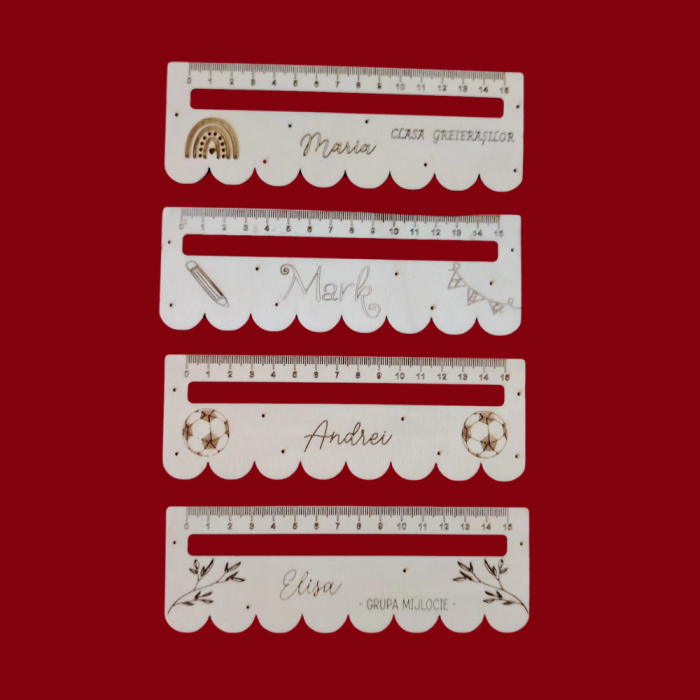 Rigle din lemn personalizate 16,9x5,8cm [2]