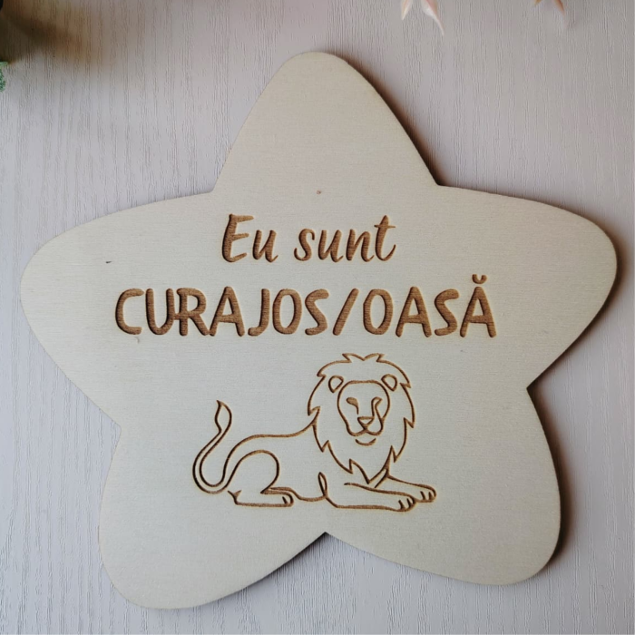 Set 10 piese din lemn Statia Afirmatiilor, pentru gradinita, 18x18cm [6]