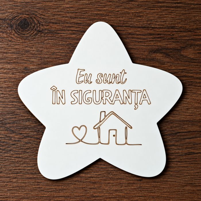 Set 10 piese din MDF Statia Afirmatiilor, pentru gradinita, 18x19cm [10]