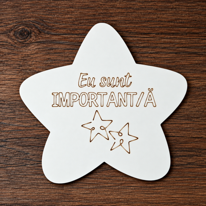 Set 10 piese din MDF Statia Afirmatiilor, pentru gradinita, 18x19cm [7]