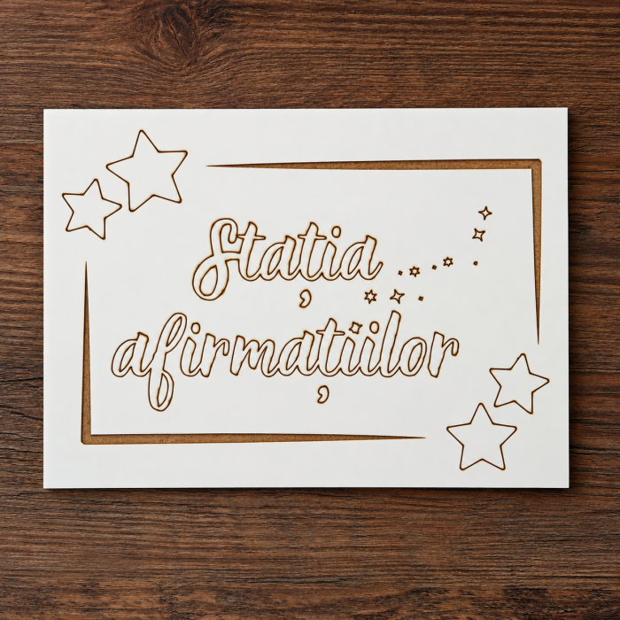 Set 10 piese din MDF Statia Afirmatiilor, pentru gradinita, 18x19cm [2]