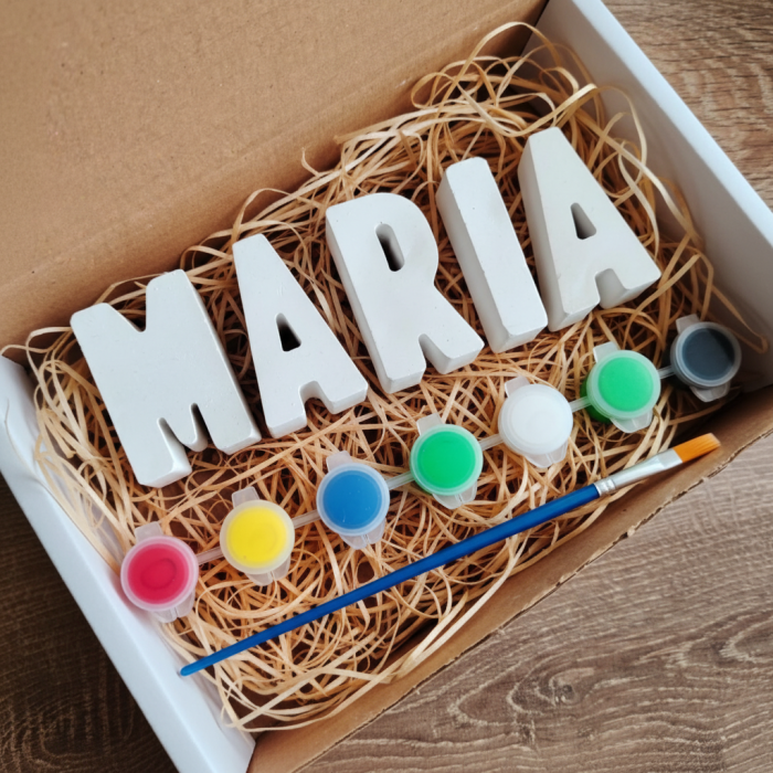 Set creativ cu Litere, set culori si pensula [2]