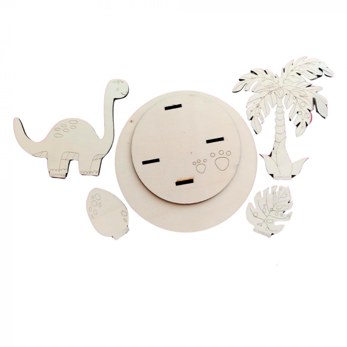 Set creativ din lemn Dino 6 piese [1]