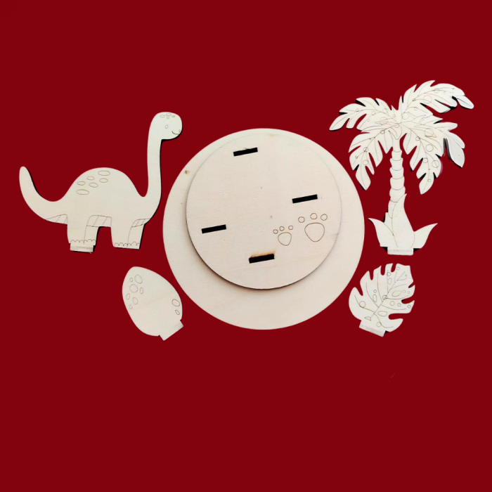 Set creativ din lemn Dino 6 piese [2]