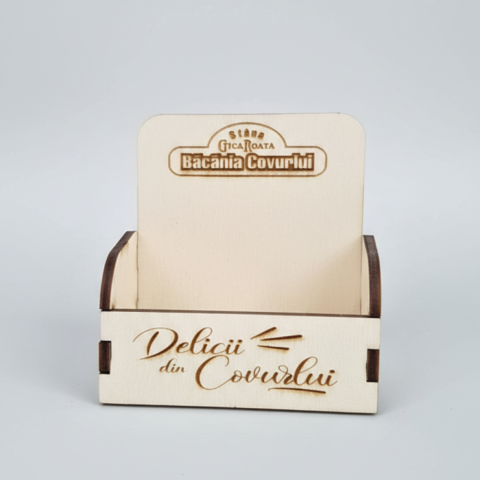 Suport carti vizita, din lemn, 9.5x5x5cm [6]