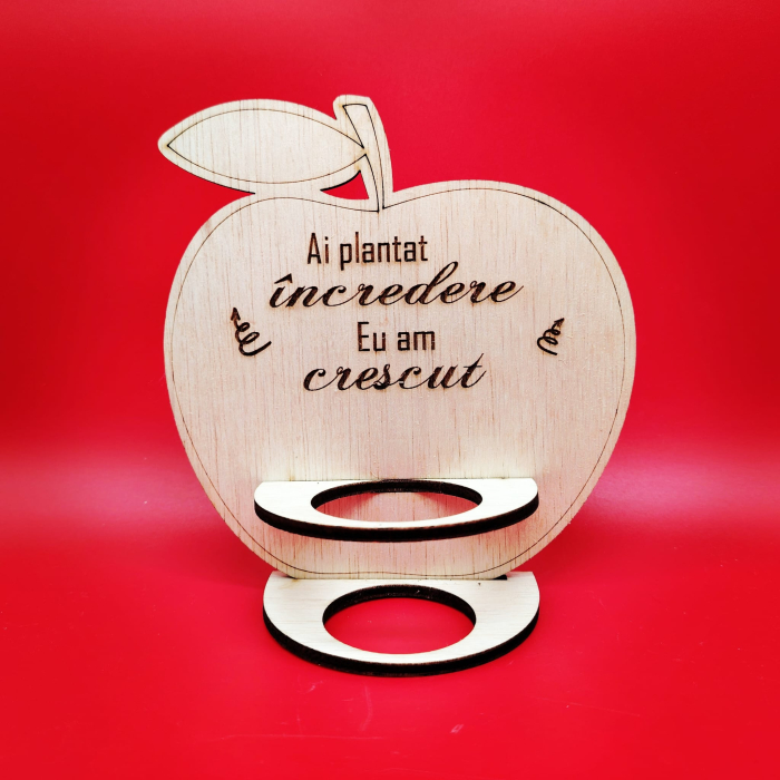 Suport din lemn pentru plante suculente, personalizabil, 15x16cm [2]
