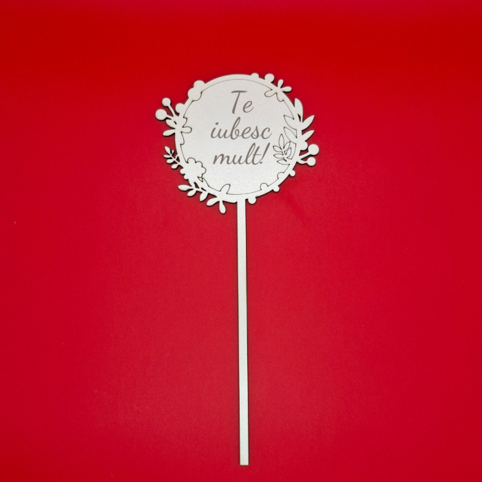 Topper din MDF M7, personalizabil, 22cm [5]
