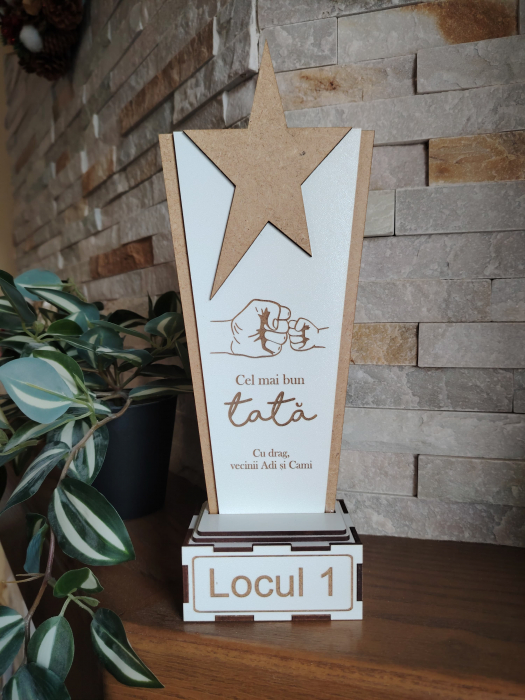 Trofeu din MDF, personalizabil, 30x12cm [3]