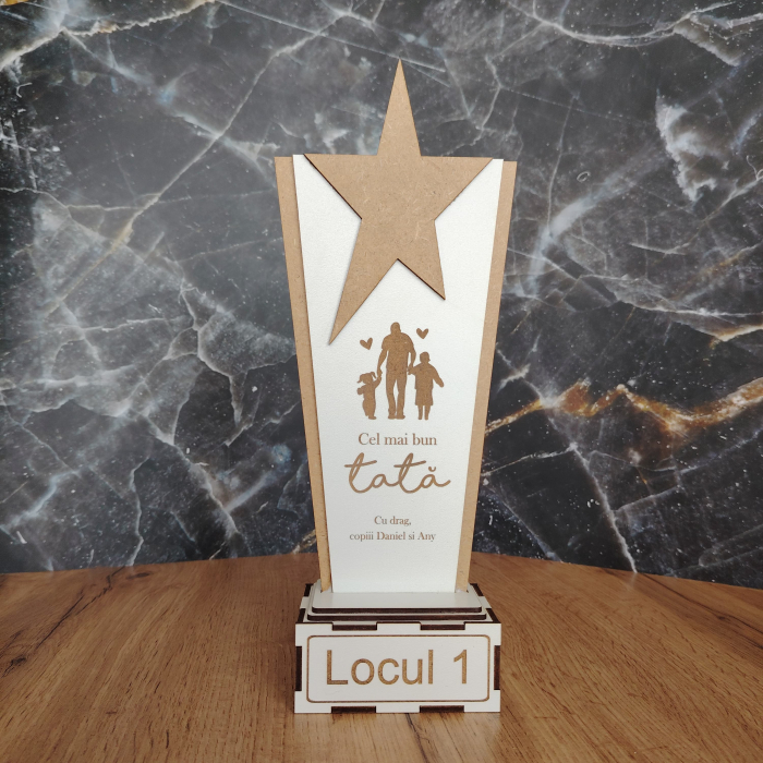 Trofeu din MDF, personalizabil, 30x12cm [4]