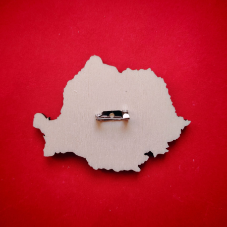 Ecuson din lemn Harta Romaniei 7x5cm [1]