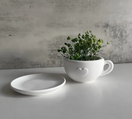 Cescuta din ipsos cu farfurie 7x4cm [5]