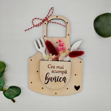 DECORATIUNI PERSONALIZATE - Decoratiune din lemn Sort Bucatarie cu magnet 17x11cm
