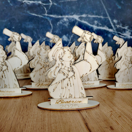 Decoratiune din lemn Absolvent Mare, personalizabil, 15x12cm [2]