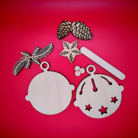 Set creativ 7 piese din lemn cu glob M1 [1]