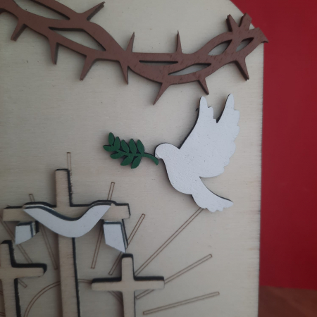Decoratiune din lemn Mormantul Gol 20x15cm [2]