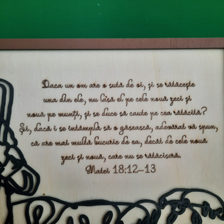 Tablou din lemn  Blandul Pastor 33.5x23.5cm [3]