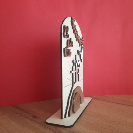 Decoratiune din lemn Mormantul Gol 20x15cm [1]
