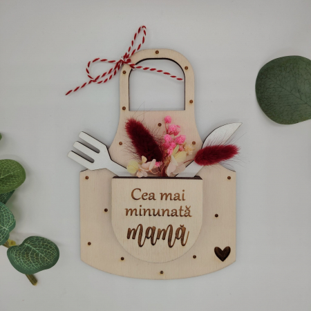 Decoratiune din lemn Sort Bucatarie cu magnet 17x11cm [3]