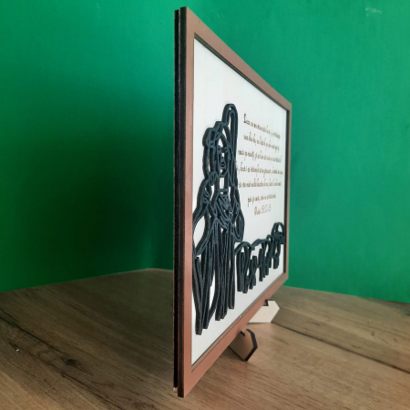 Tablou din lemn  Blandul Pastor 33.5x23.5cm [2]