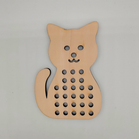 Activitate MONTESSORI de cusut figurine din lemn, gauri mari [14]
