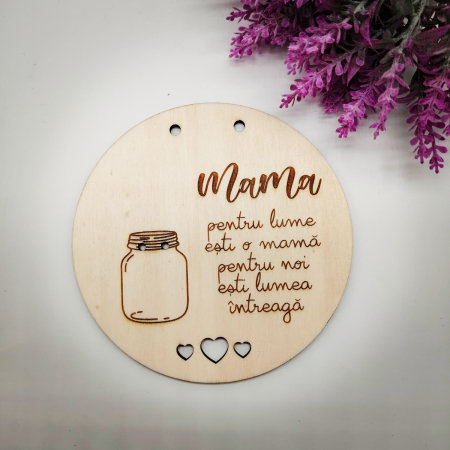 BLANK-URI PENTRU CRAFT - Blank din lemn, rotund, 8cm