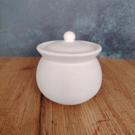 Borcanas din praf ceramic 3D, cu capac, 10x9cm [1]
