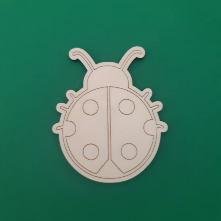 PENTRU COPII SI CRAFTURI - Buburuza din lemn 6x7.5cm
