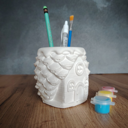 Căsuță din ipsos Suport Creioane, 9x8.5cm [1]