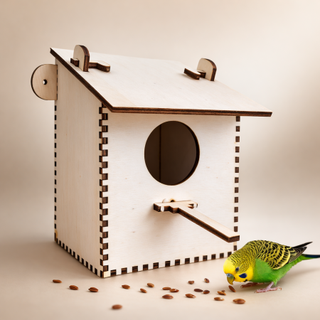 CASUTE PENTRU ANIMALE - Casuta din lemn pentru pasari, 17x16x14cm