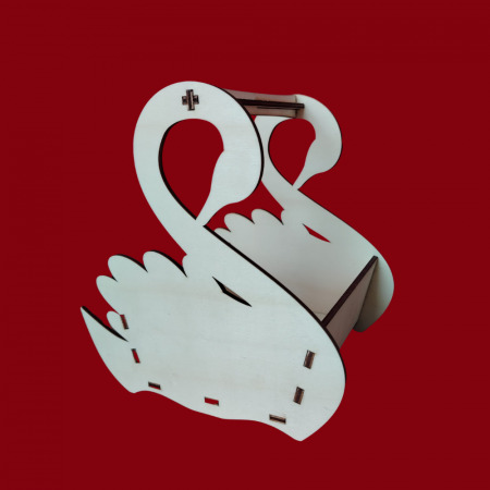 DECORATIUNI PENTRU EVENIMENTE - Cos pentru flori Lebada 15x19cm