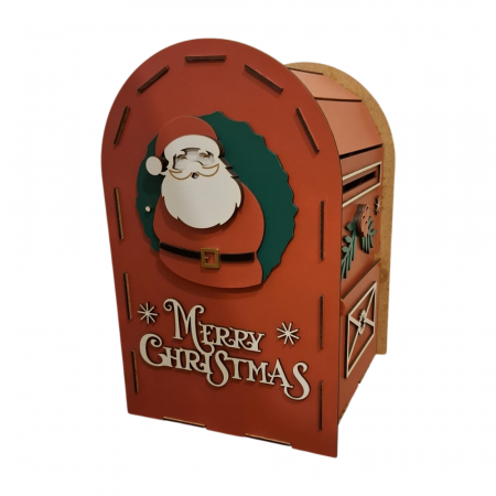 DECORATIUNI PENTRU SARBATORI - Cutia pentru scrisori a lui Mos Craciun 30x19x18cm