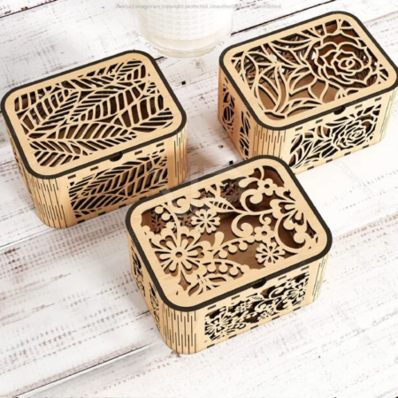 CUTII DIN LEMN - Cutie decorativa 12x9cm